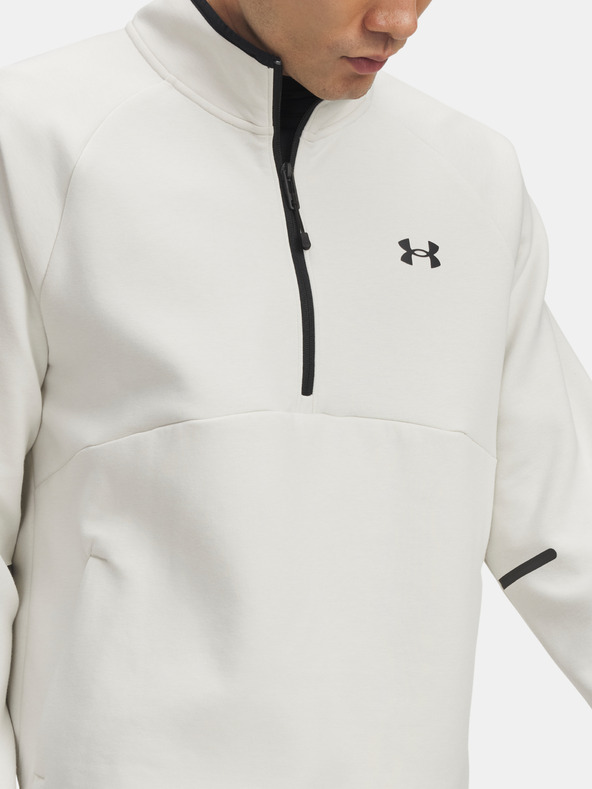 Under Armour Pánská mikina Under Armour UA Unstoppable Flc Half Zip-WHT
