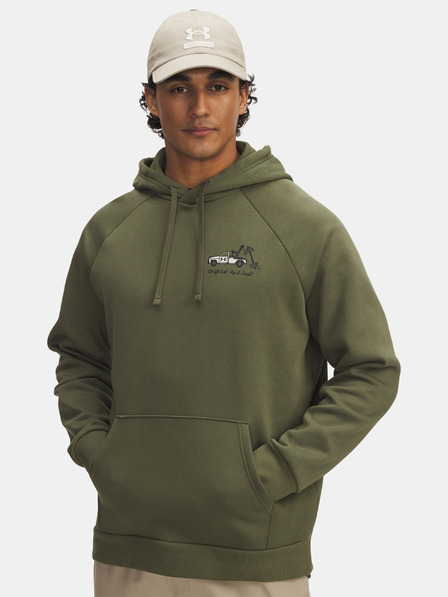Under Armour Pánská mikina Under Armour UA Rival Fleece HBR Logo HD-GRN