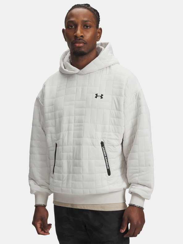 Under Armour Pánská mikina Under Armour UA Unstoppable Flc Txtr Hdy-WHT