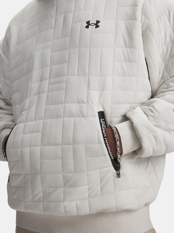 Under Armour Pánská mikina Under Armour UA Unstoppable Flc Txtr Hdy-WHT