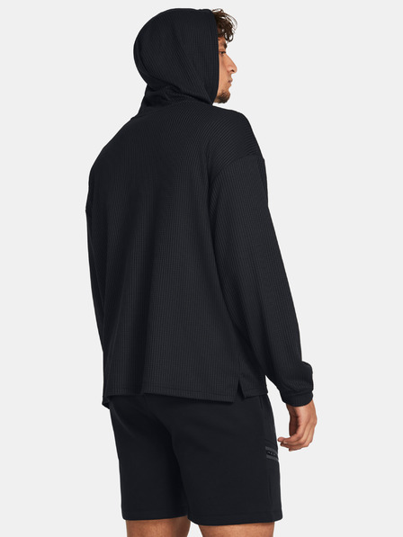 Under Armour Pánská mikina Under Armour UA Rival Waffle Hoodie-BLK