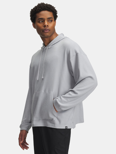Under Armour Pánská mikina Under Armour UA Rival Waffle Hoodie-GRY