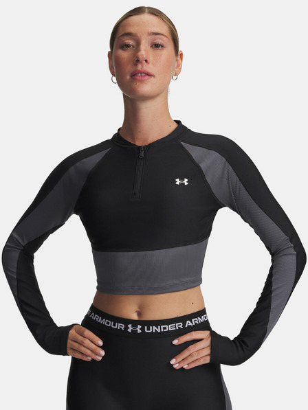 Under Armour Dámské tričko Under Armour UA HG Rib 1/4 Zip-BLK
