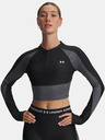 Under Armour Dámské tričko Under Armour UA HG Rib 1/4 Zip-BLK