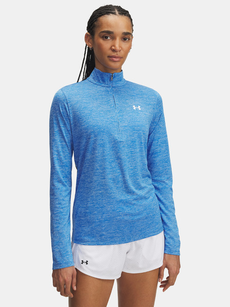 Under Armour Dámské tričko Under Armour Tech 1/2 Zip- Twist-BLU