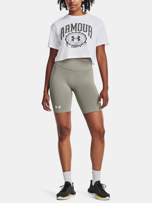 Under Armour Dámské tričko Under Armour UA COLLEGIATE CREST CROP SS