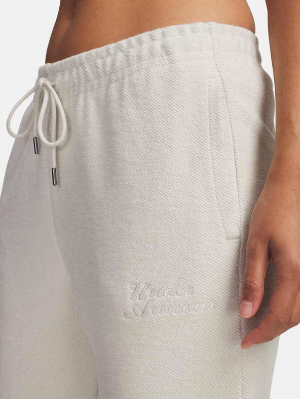 Under Armour Dámské tepláky Under Armour Icon Terry Varsity Jogger-WHT