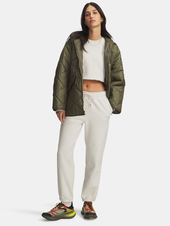 Under Armour Dámské tepláky Under Armour Icon Terry Varsity Jogger-WHT