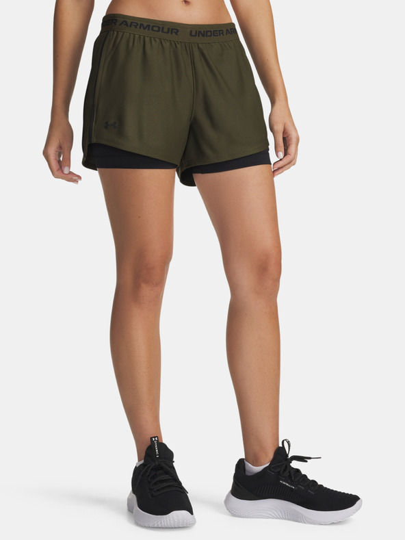 Under Armour Dámské kraťasy Under Armour Tech Play Up 2in1 Shorts-GRN