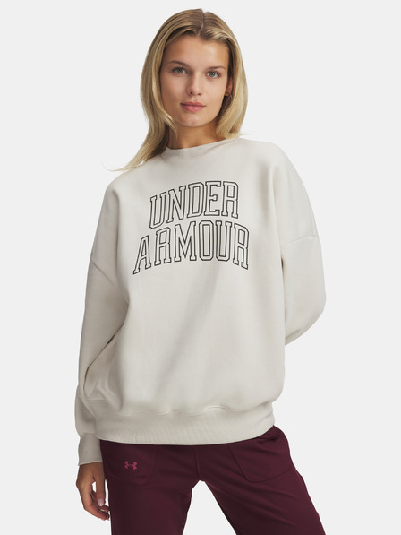 Under Armour Dámská mikina Under Armour Rival Flc OS Varsity Crew-WHT