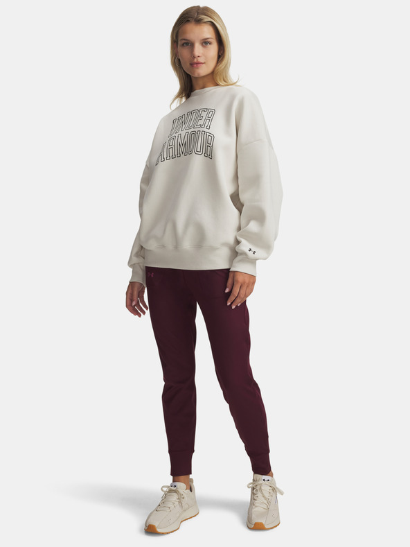 Under Armour Dámská mikina Under Armour Rival Flc OS Varsity Crew-WHT