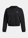 Under Armour Dámská mikina Under Armour Rival Flc Piped HZ Hoodie-BLK