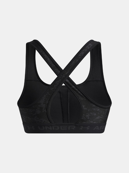 Under Armour Dámská podprsenka Under Armour Crossback Mid Print-BLK