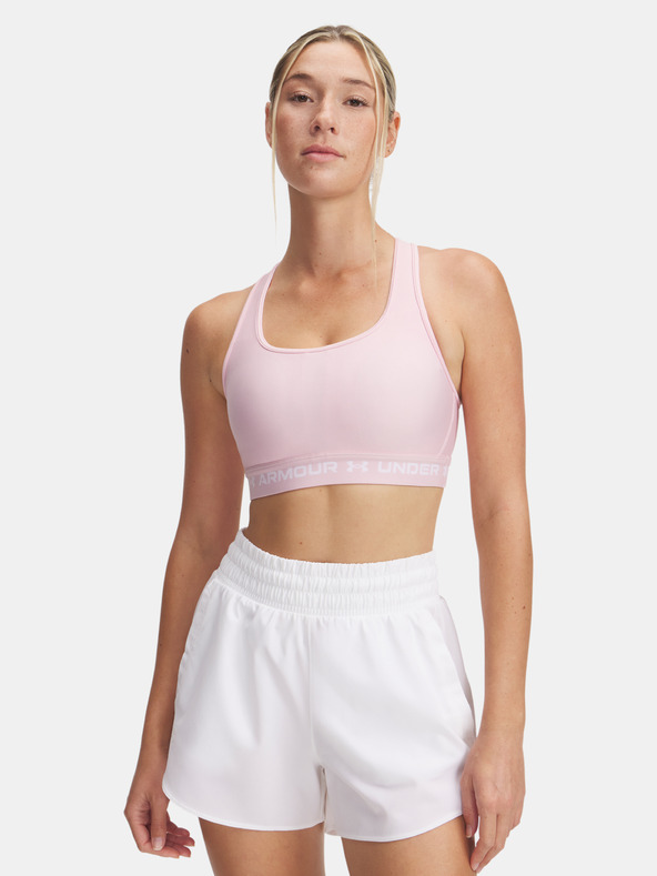 Under Armour Dámská podprsenka Under Armour Crossback Mid Bra-PNK