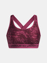 Under Armour Dámská podprsenka Under Armour Crossback Mid Print-RED