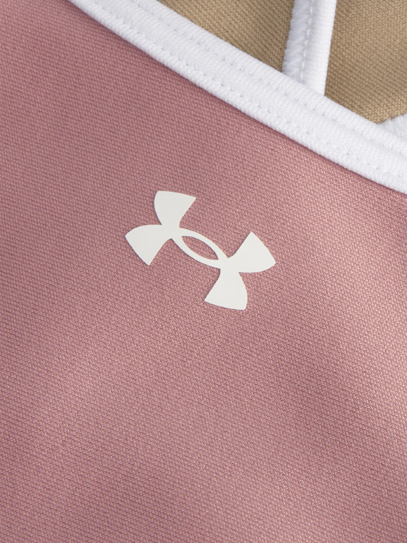 Under Armour Dámská podprsenka Under Armour UA Crossback Mid Open Back-PNK