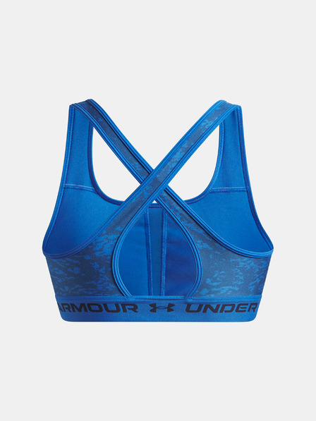 Under Armour Dámská podprsenka Under Armour Crossback Mid Print-BLU