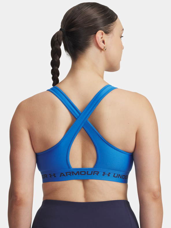 Under Armour Dámská podprsenka Under Armour Crossback Mid Bra-BLU