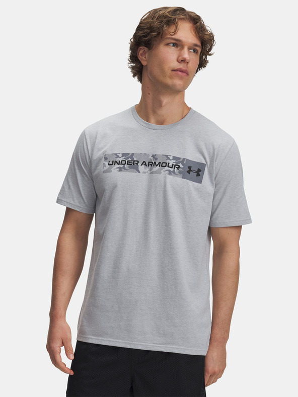Under Armour Pánské tričko Under Armour UA CAMO CHEST STRIPE SS-GRY