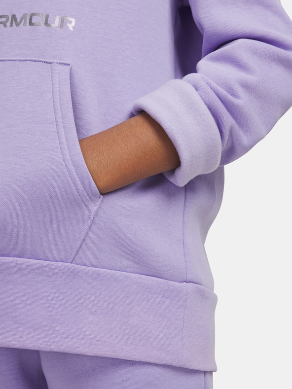 Under Armour Dívčí mikina Under Armour UA Rival Flc Shimmer Hdy-PPL