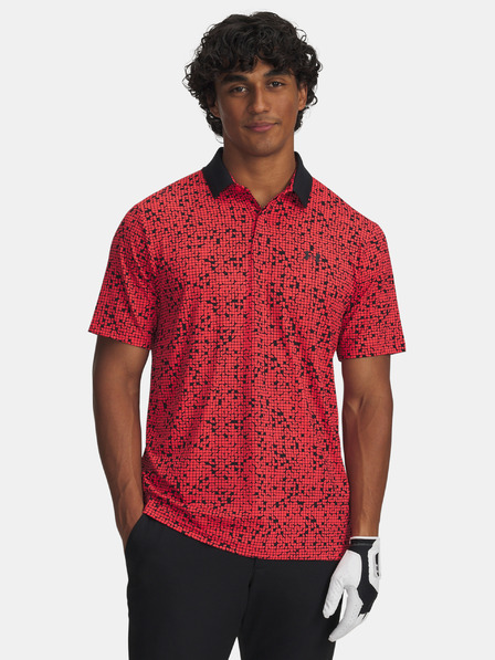 Under Armour Pánské tričko Under Armour UA Drive Chill Printed Polo-RED