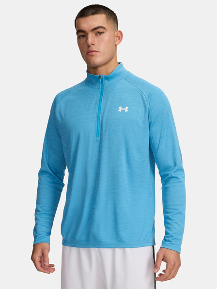 Under Armour Pánské tričko Under Armour UA Tech Textured 1/2 Zip-BLU