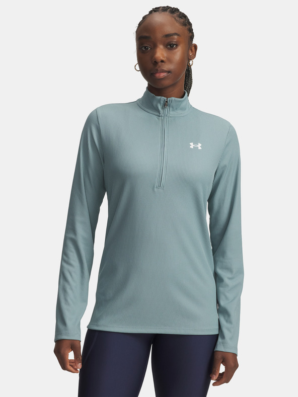 Under Armour Dámské tričko Under Armour Tech Rib 1/2 Zip-GRN