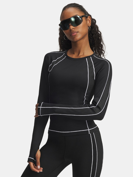 Under Armour Dámské tričko Under Armour UA ColdGear Textured Crew-BLK