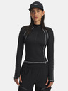 Under Armour Dámské tričko Under Armour UA ColdGear Textured 1/2 Zip-BLK