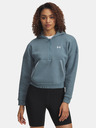 Under Armour Dámská mikina Under Armour Rival Flc Piped HZ Hoodie-BLU