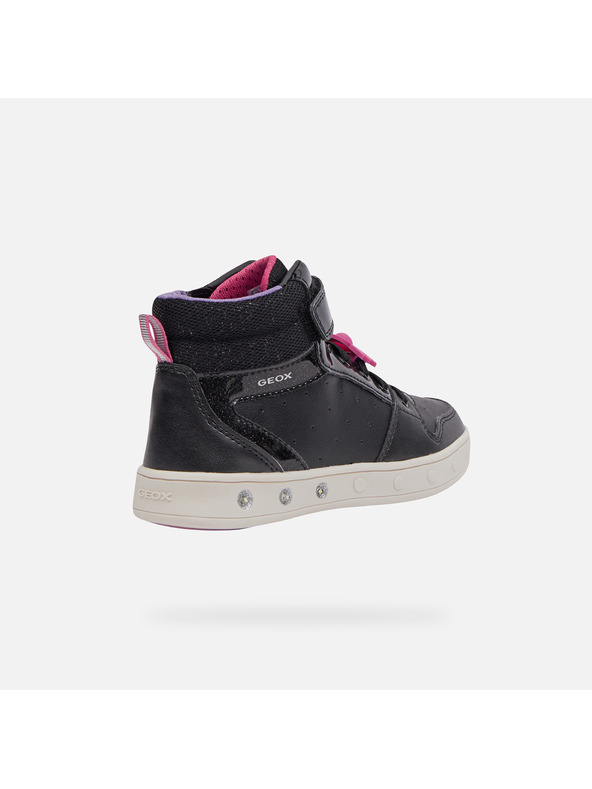 Geox Černé dívčí tenisky Geox Skylin