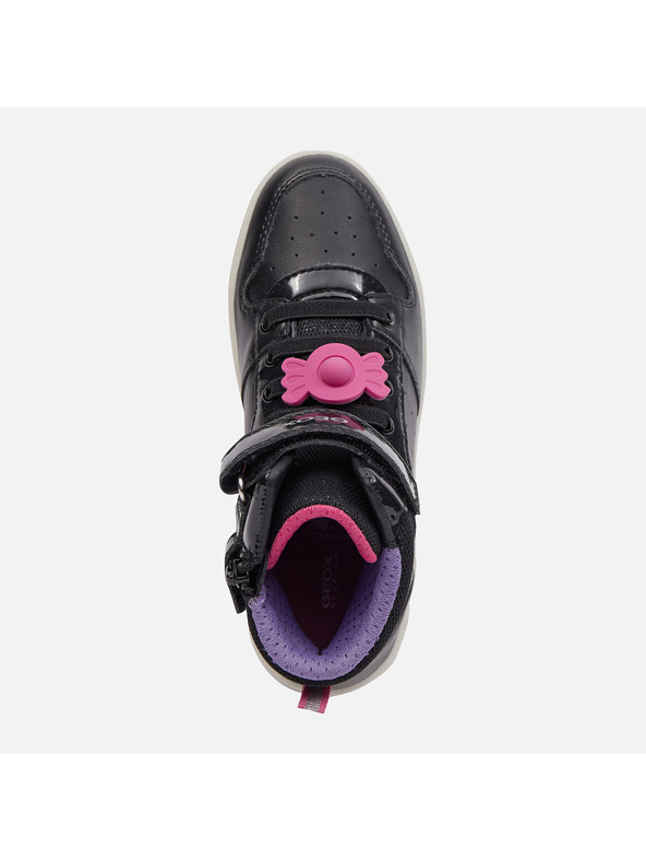 Geox Černé dívčí tenisky Geox Skylin
