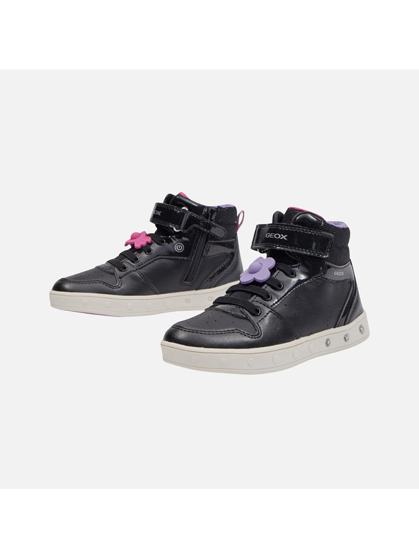 Geox Černé dívčí tenisky Geox Skylin