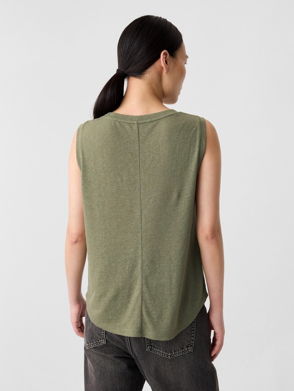 GAP Lněný top bez rukávů GAP