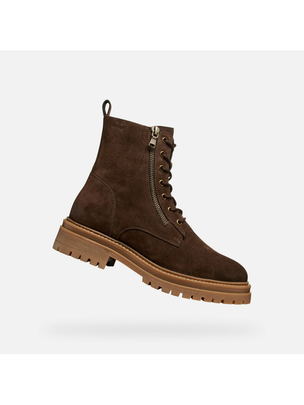 Geox Hnědá dámská kotníková obuv Geox Iridea