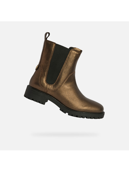 Geox Zlatá dámská kotníková obuv Geox Hoara