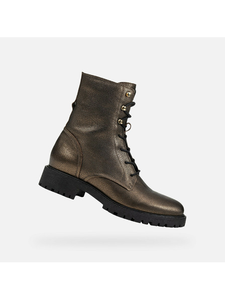 Geox Hnedá dámská kotníková obuv Geox Hoara