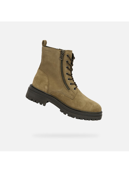 Geox Khaki dámská kotníková obuv Geox Iridea