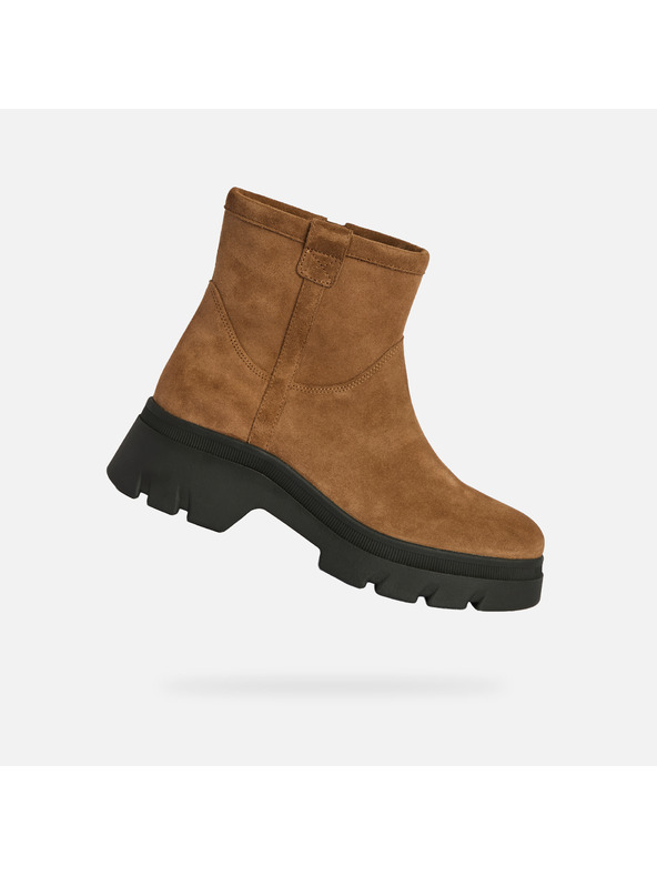 Geox Světle hnědá dámská kotníková obuv Geox Pluette