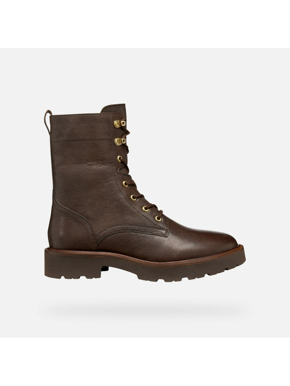 Geox Tmavě hnědá dámská kotníková obuv Geox Norize