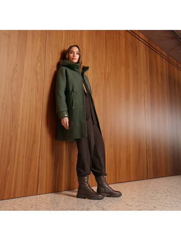 Geox Tmavě hnědá dámská kotníková obuv Geox Norize