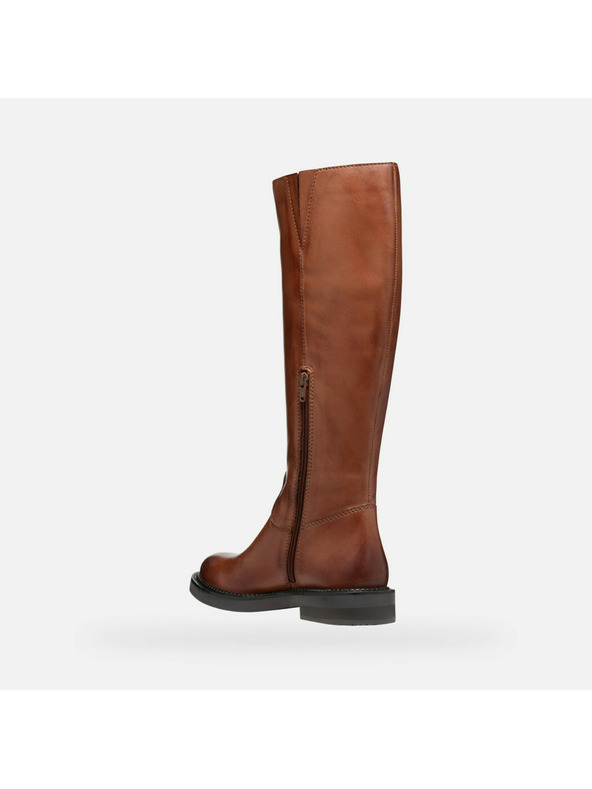 Geox Hnědé dámské kozačky Geox Serilda