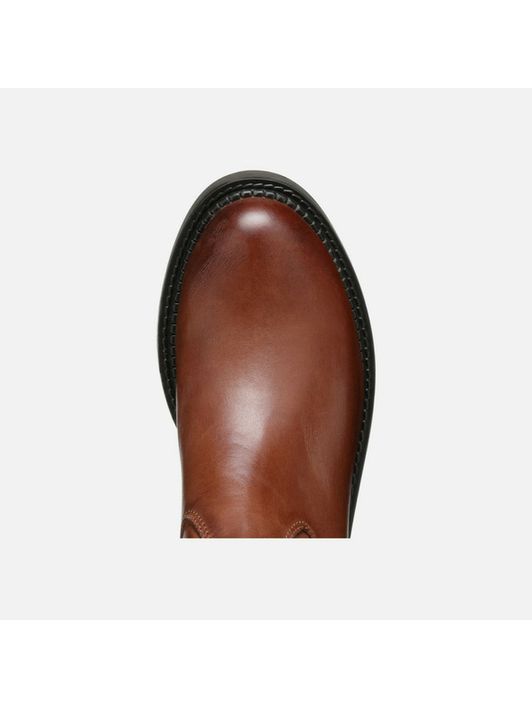 Geox Hnědé dámské kozačky Geox Serilda