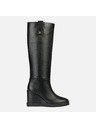 Geox Černé dámské kozačky Geox Wedge