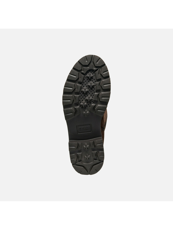 Geox Tmavě hnědé dámské kozačky Geox Norize