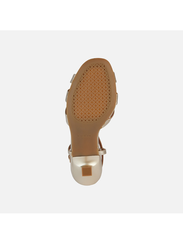 Geox Stříbrná dámská obuv na podpatku Geox Eraklia R 80