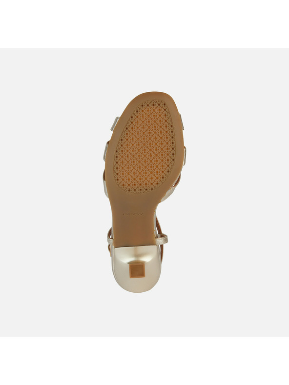 Geox Stříbrná dámská obuv na podpatku Geox Eraklia R 80