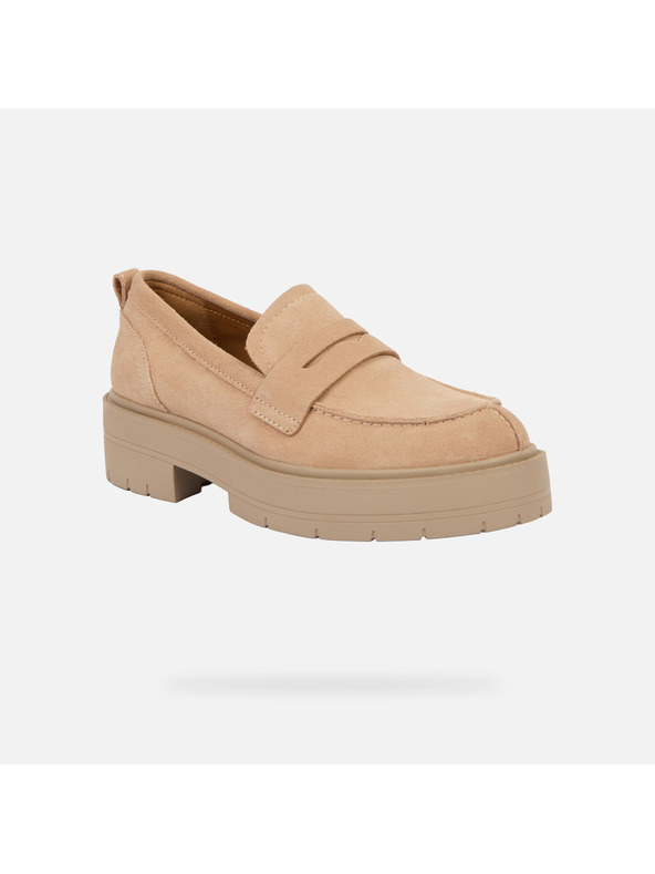 Geox Béžové dámské mokasíny Geox Spherica Ec7