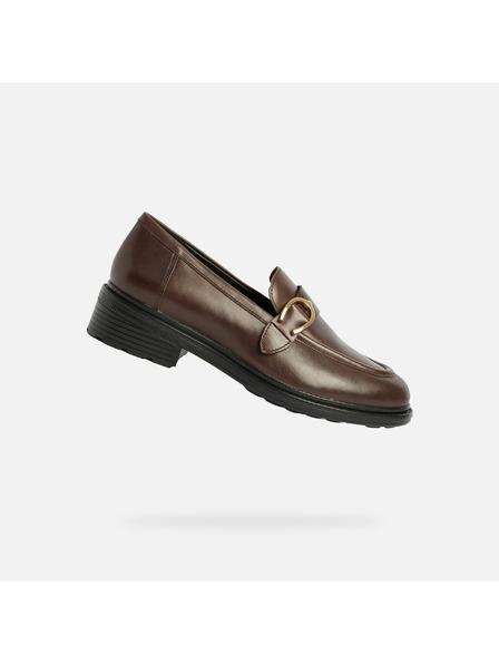 Geox Hnědé dámské mokasíny Geox Walk Pleasure