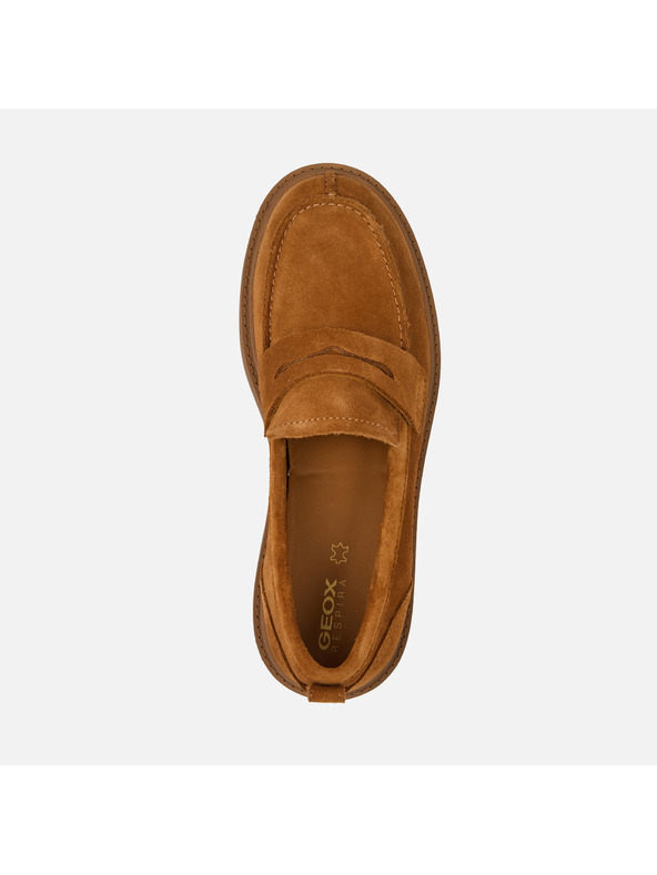 Geox Světle hnědé dámské mokasíny Geox Spherica EC7